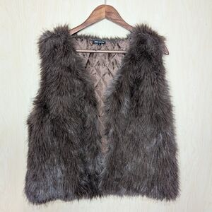 Chic Brown Faux Fur Vest